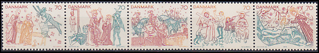 Danmark AFA 552 - 56<br>Postfrisk Sammentryk